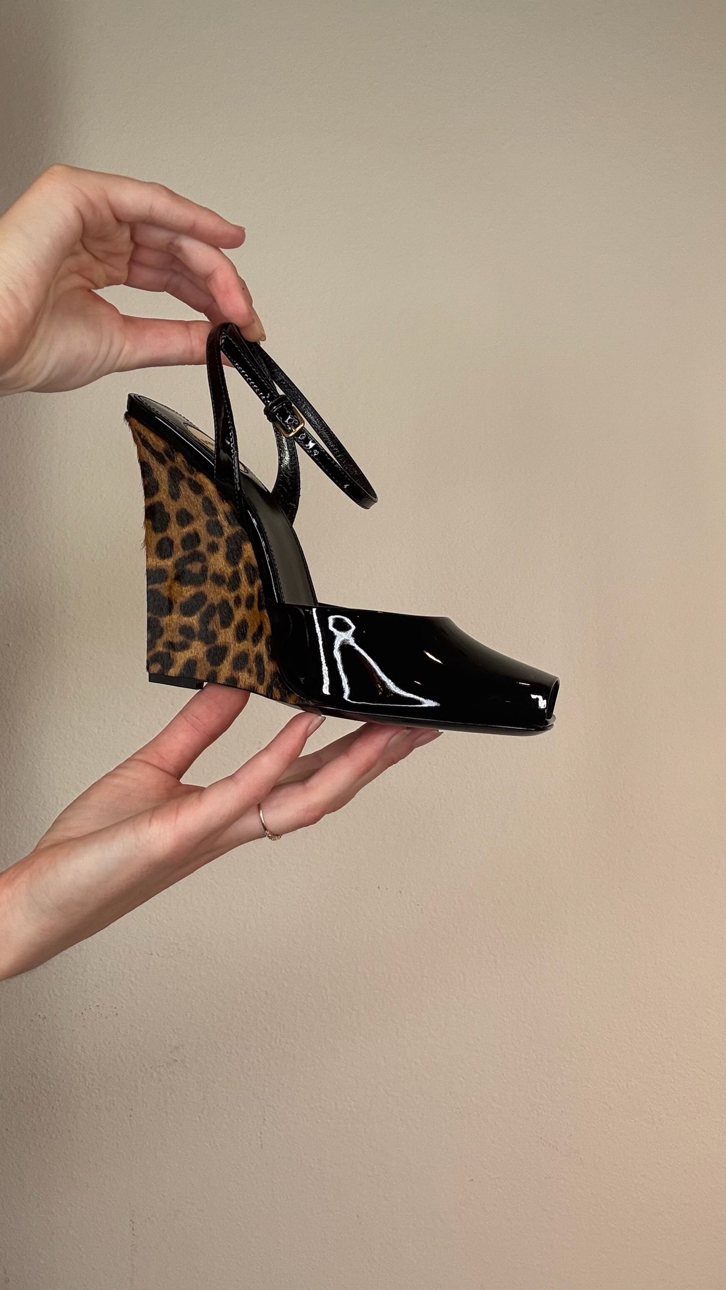 Saint Laurent Patent Wedge Heels