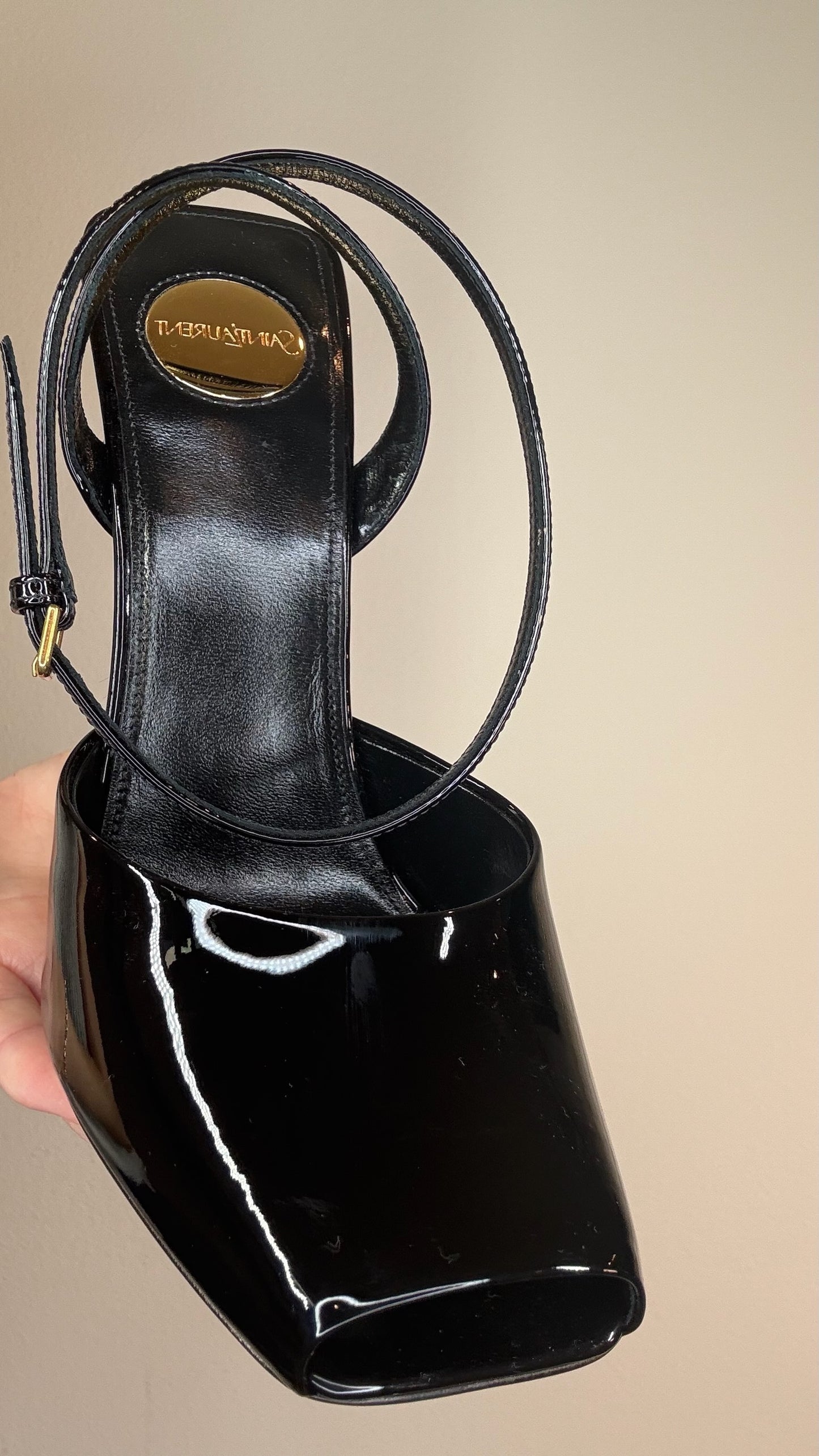 Saint Laurent Patent Wedge Heels