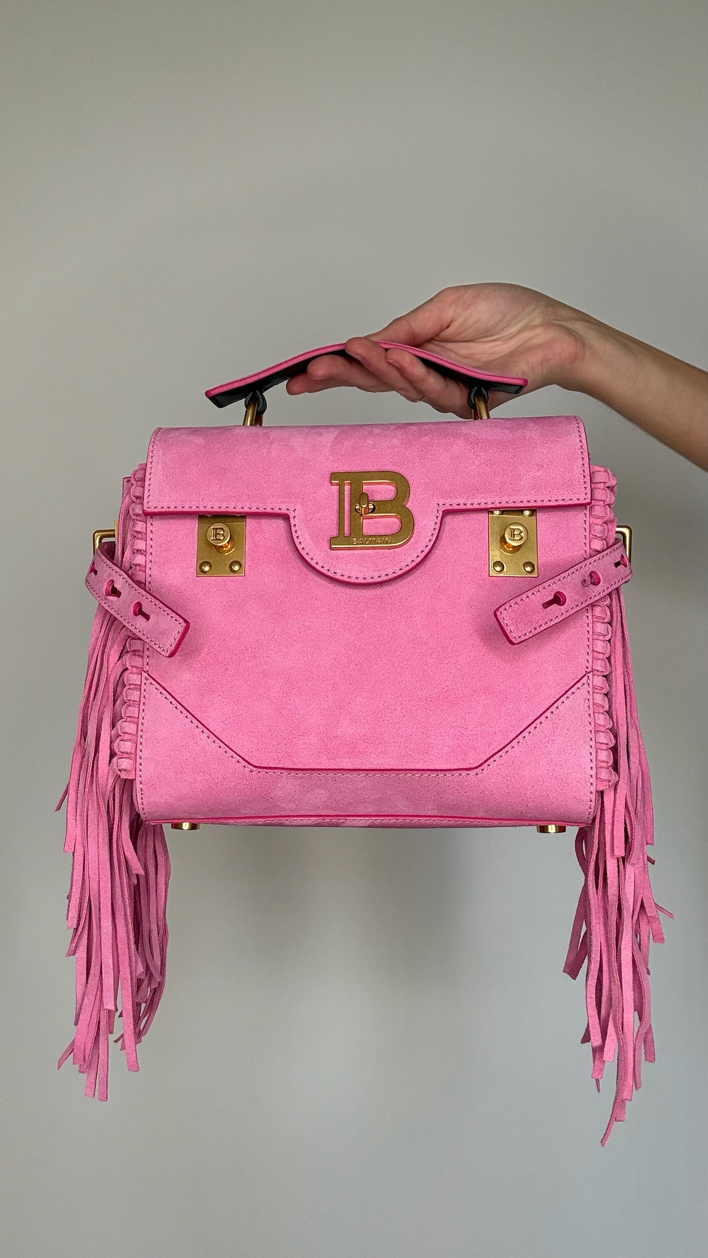 Pink Suede Bag