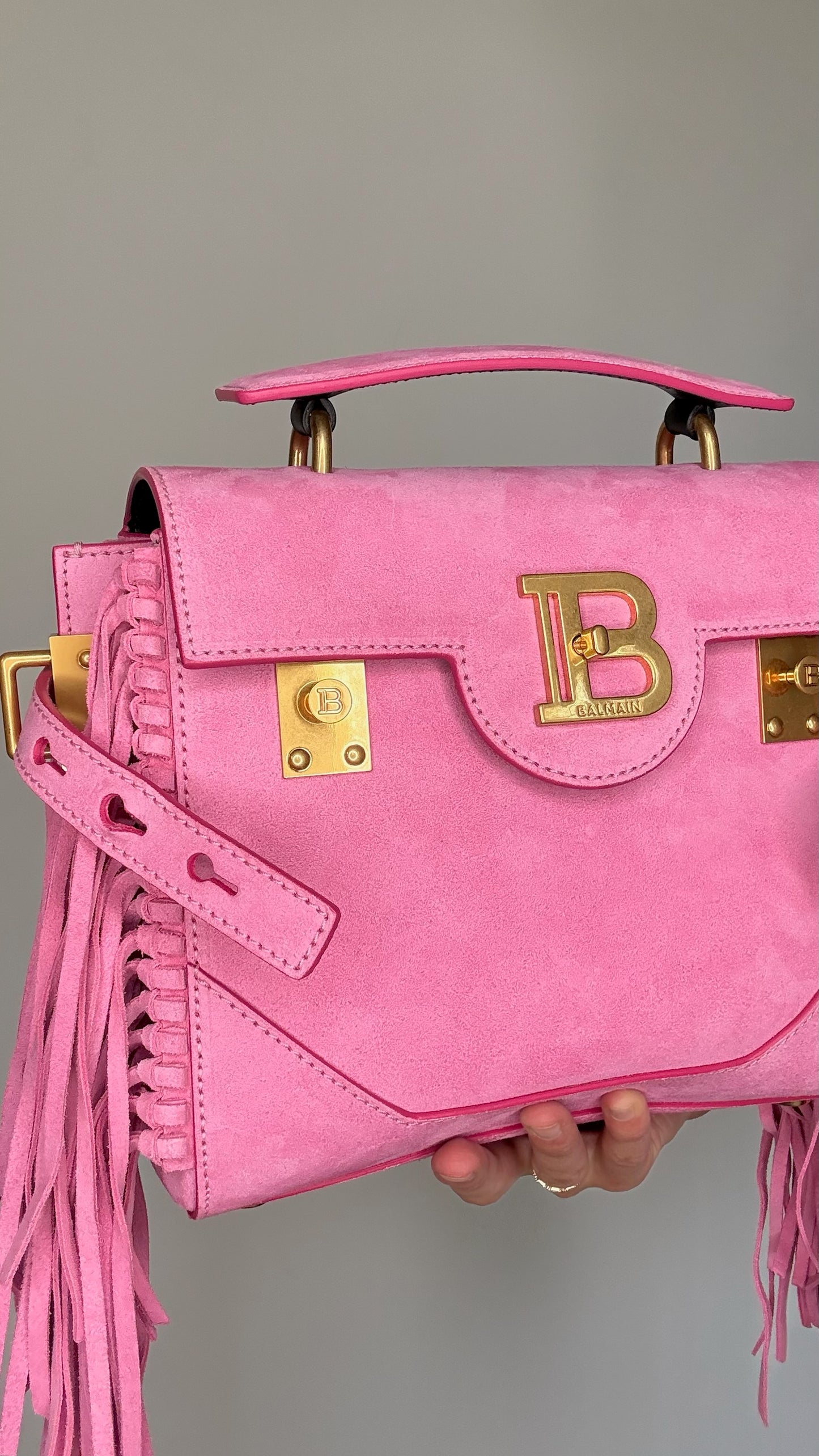 Pink Suede Bag