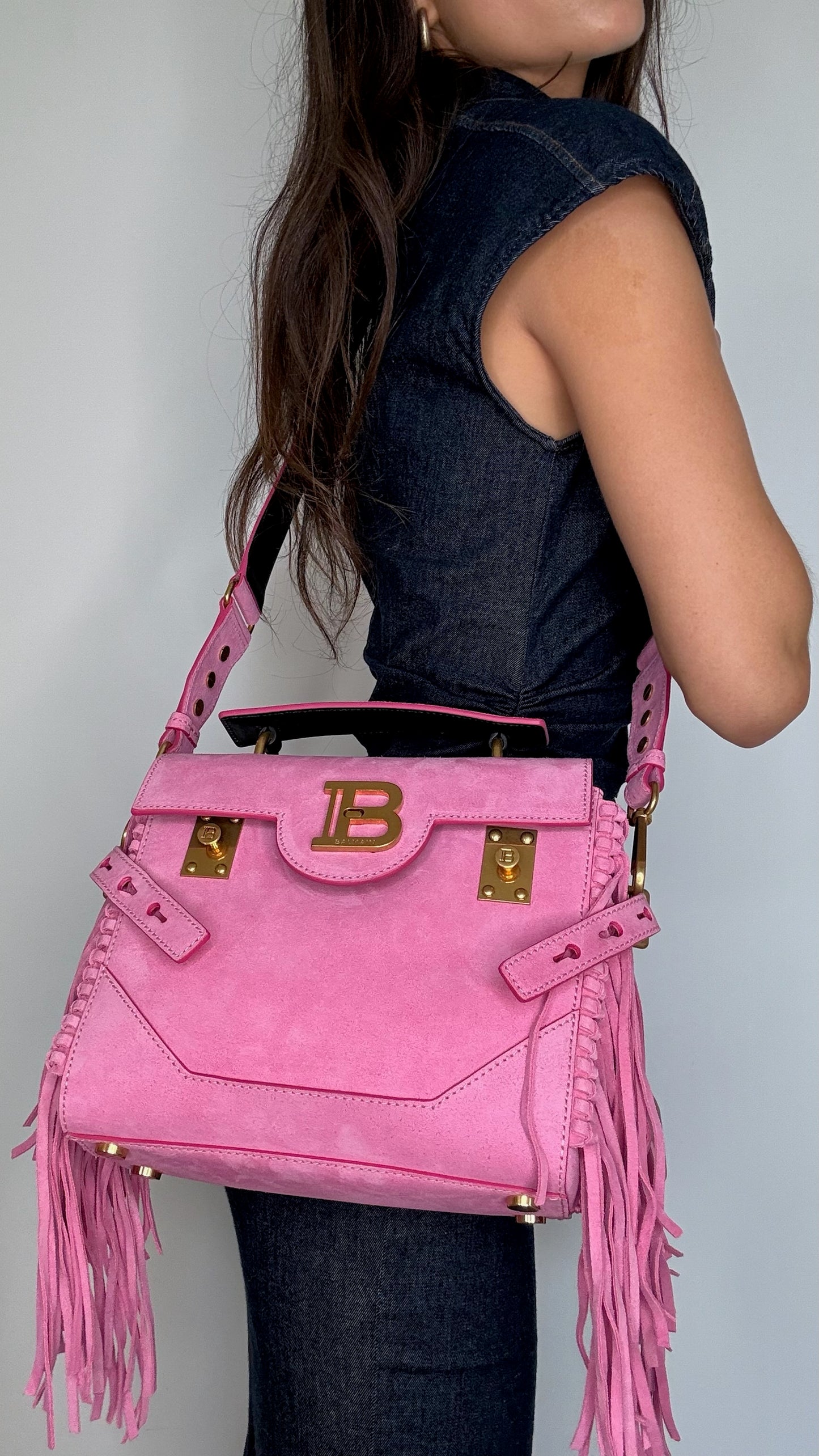 Pink Suede Bag