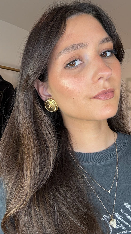 Large CC Logo Earrings