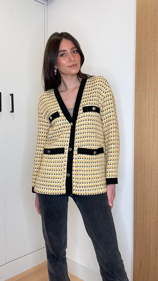 Yellow Tweed Jacket - S