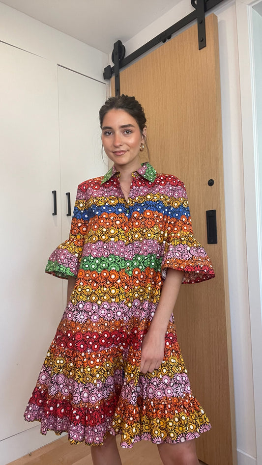 Multicolor Rainbow Dress - M
