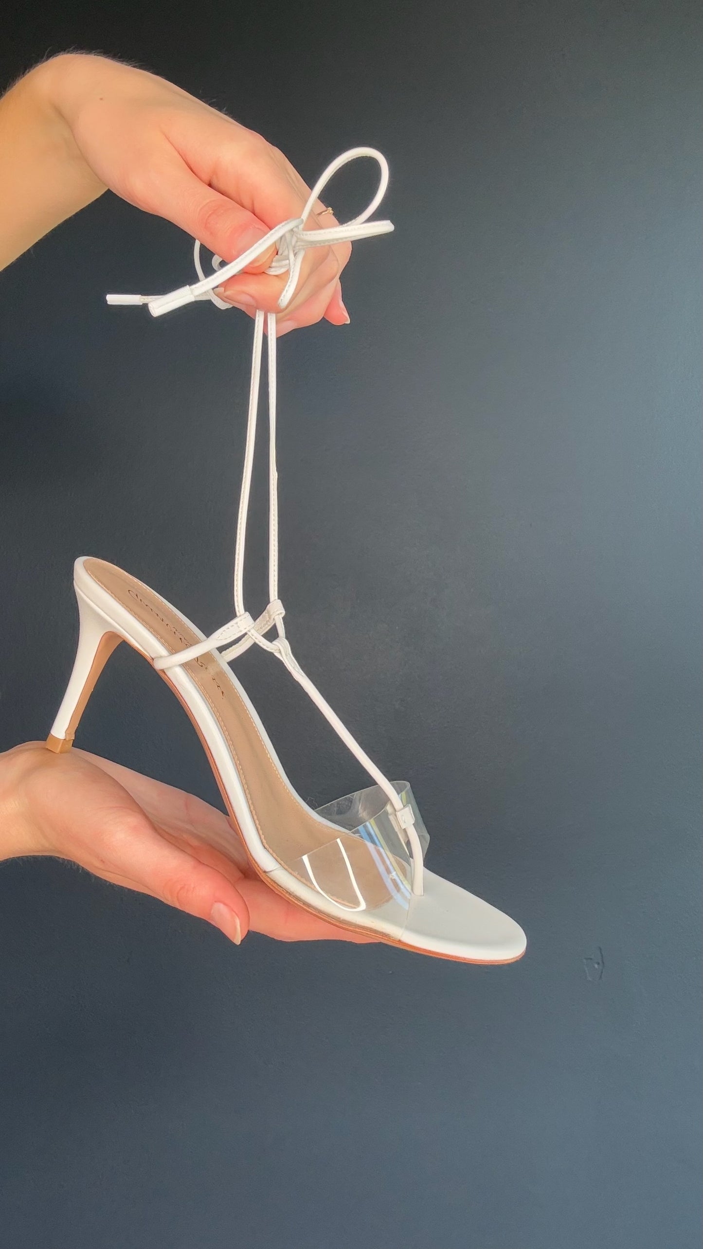 Gianvito Rossi White & Plexi Heeled Sandals - 37.5