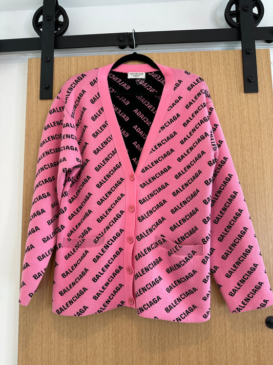 Pink Logo Cardigan - S/L