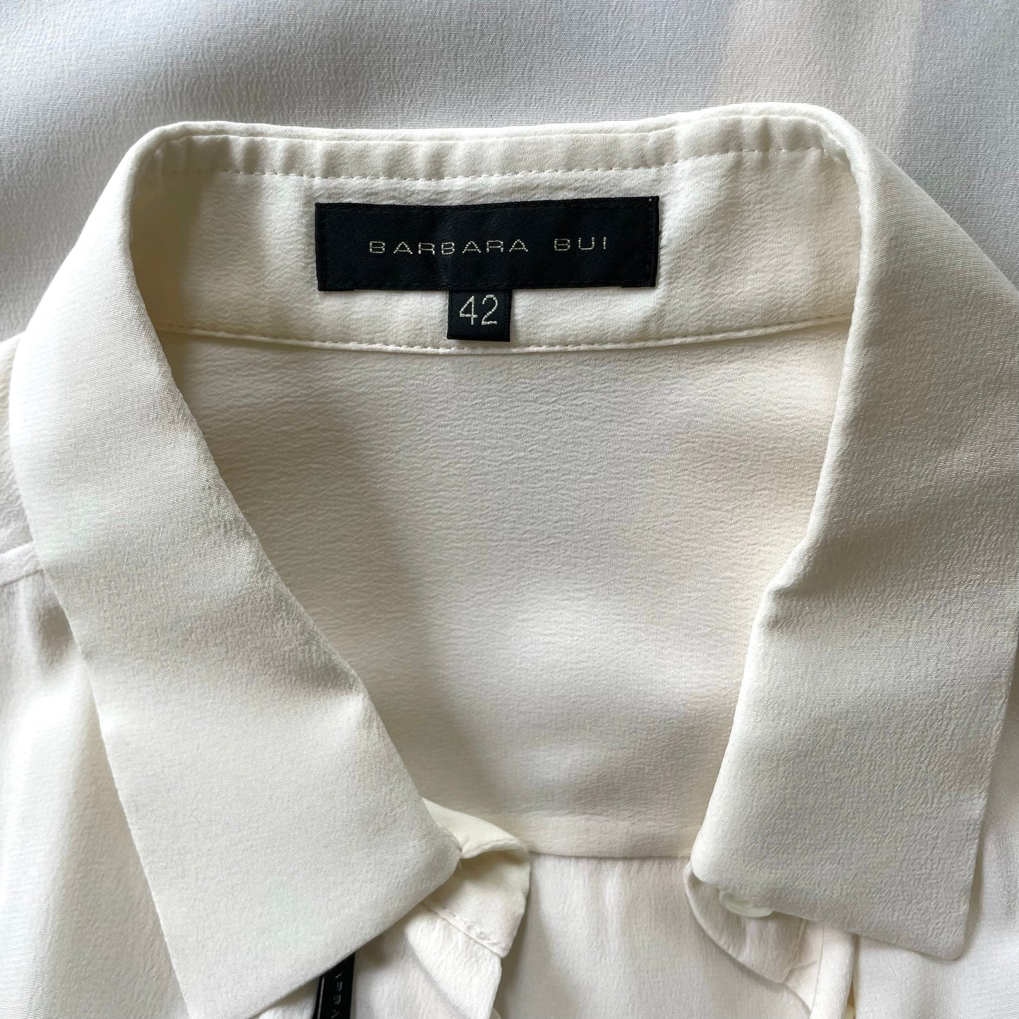 White Silk Shirt - M