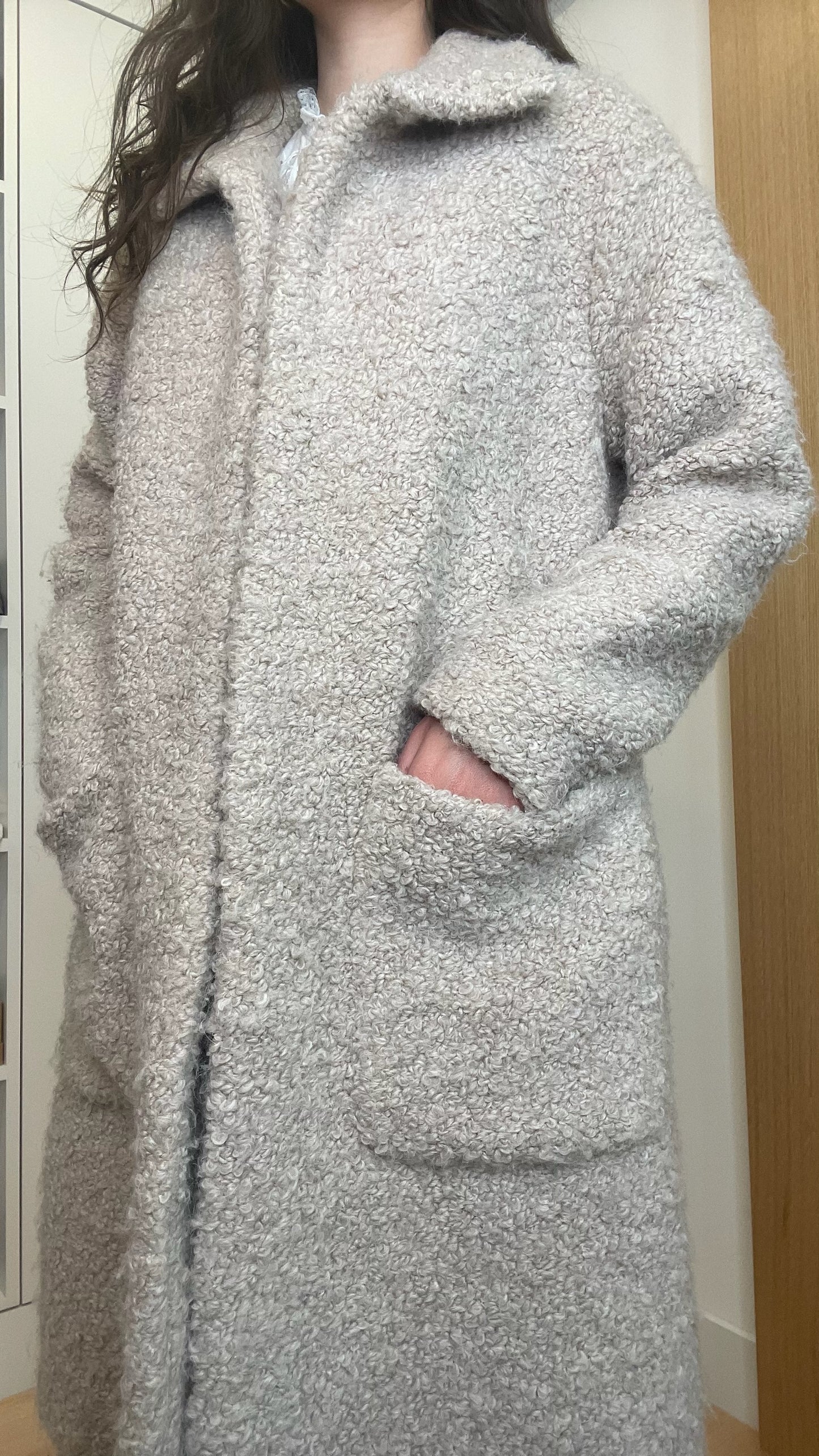 Blush Boucle Coat - M