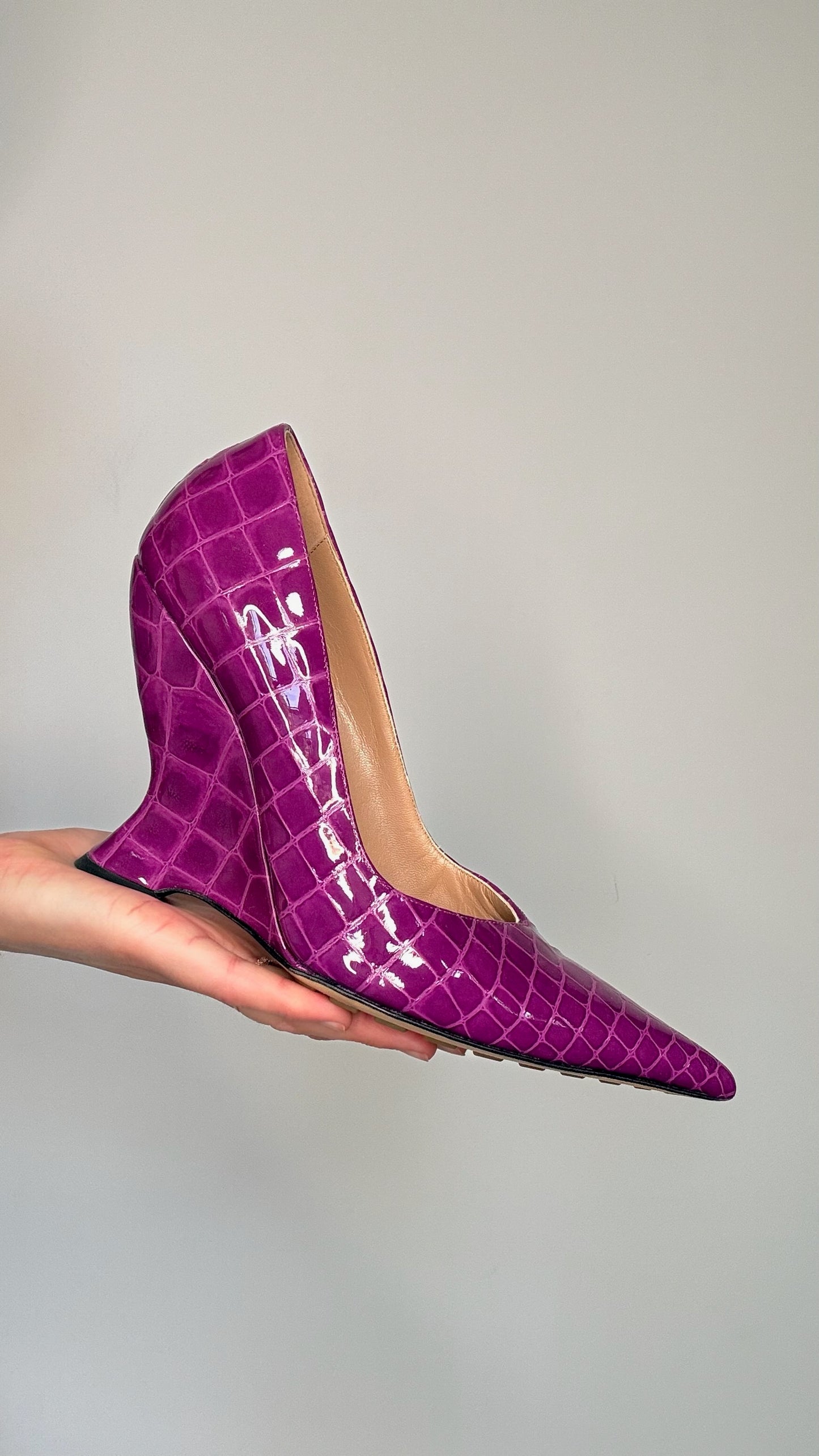 Purple Croc Heels - 9