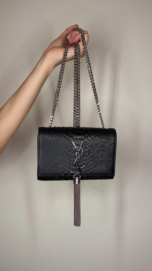 YSL Black Snake Skin Crossbody