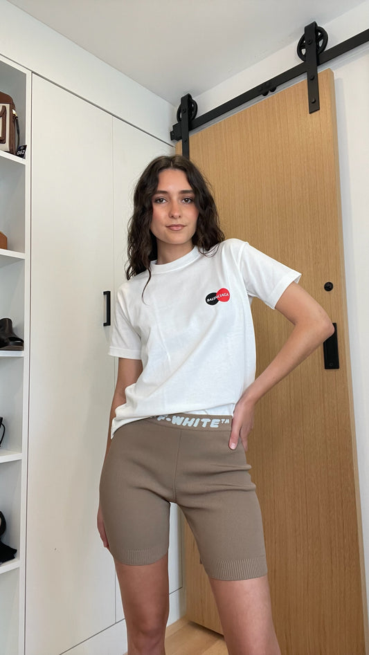 White Logo Tshirt - S/M