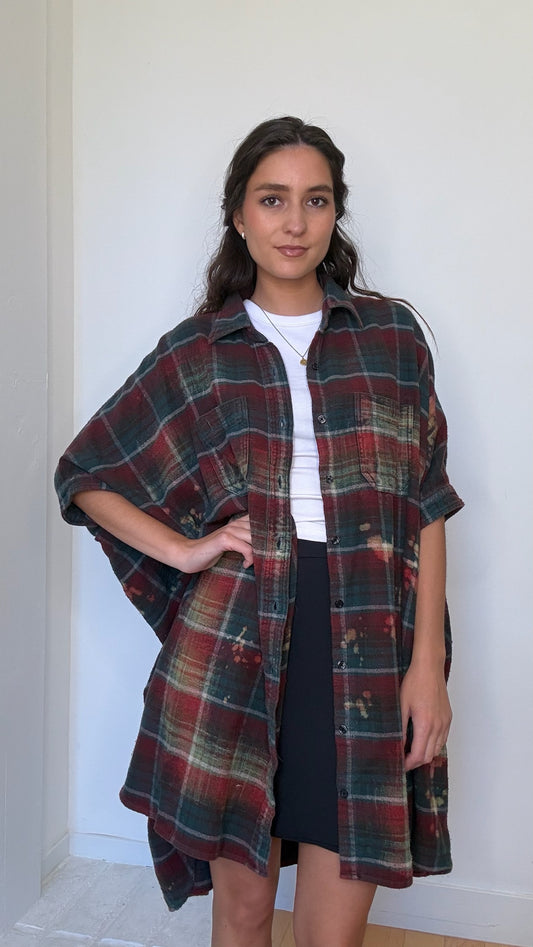 Distressed Flannel Shirt - XL