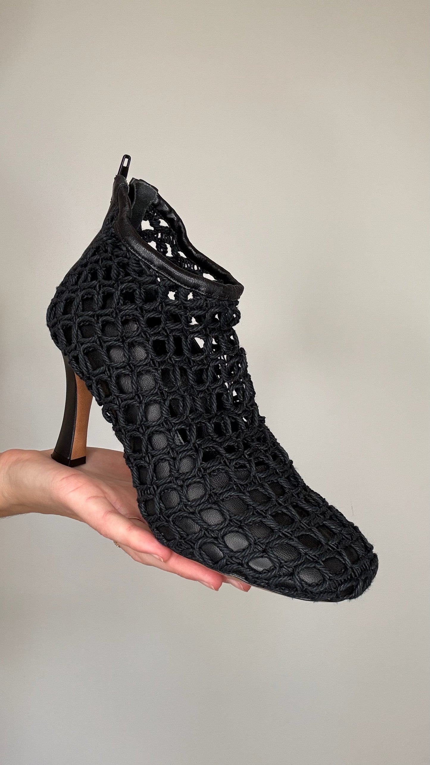 Black Crochet Boots - 7.5