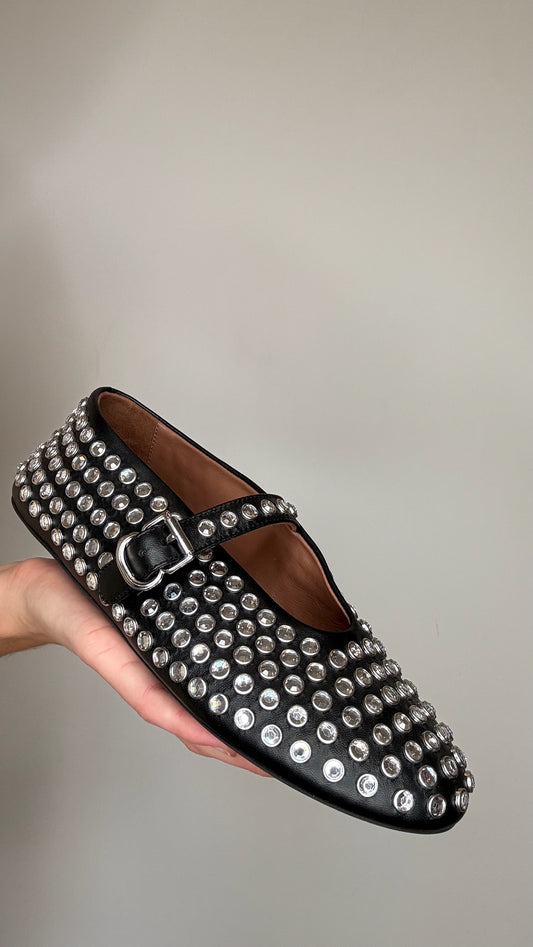 Crystal Ballerina Flats - 7.5