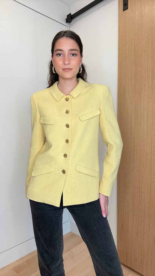 Vintage Yellow Blazer - S