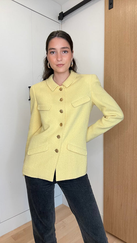 Vintage Yellow Blazer - S