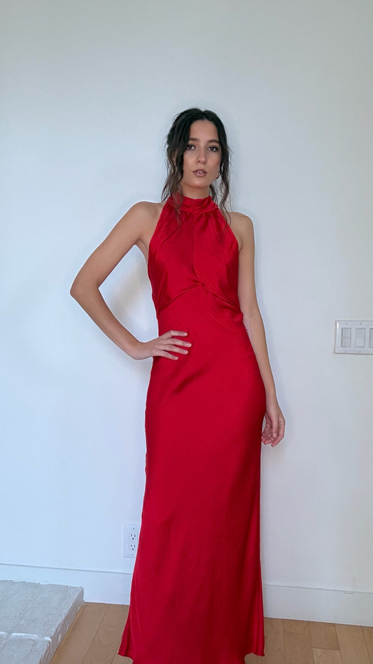 Red Long Dress NWT - S