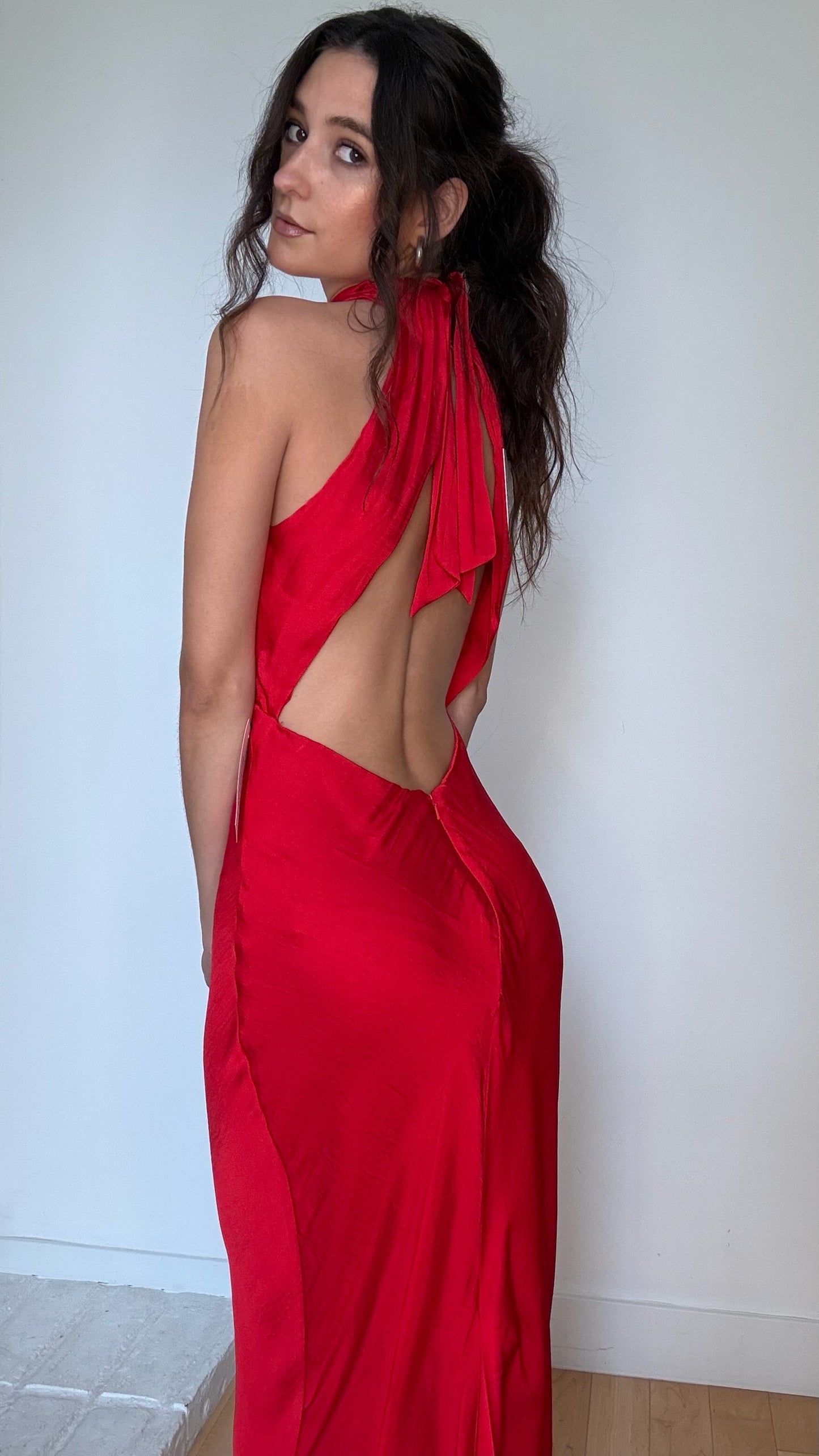 Red Long Dress NWT - S