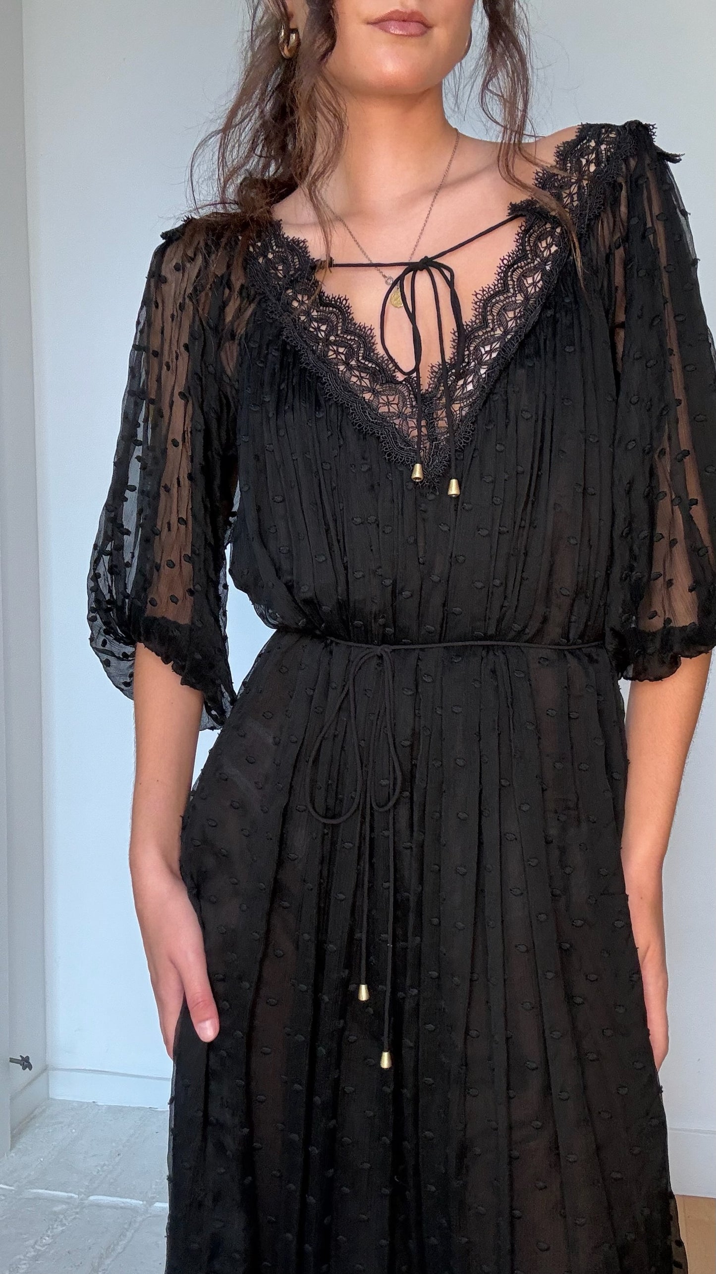 Black Silk Dress - 1