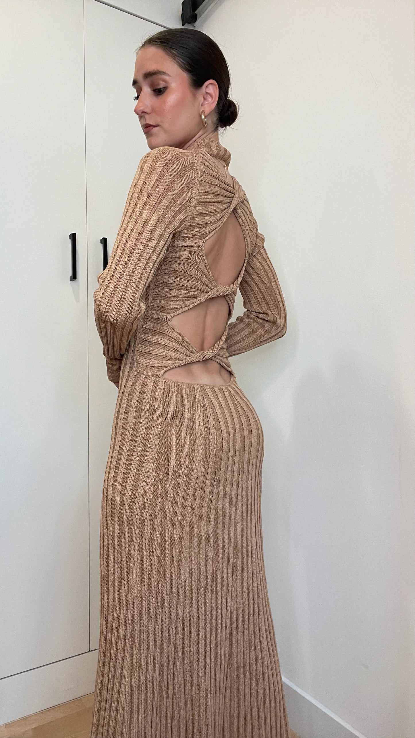 Beige Long Dress - 4