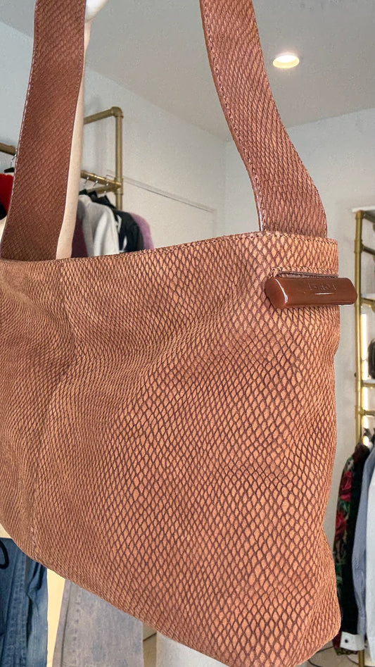 Loewe Brown Suede Shoulder Bag