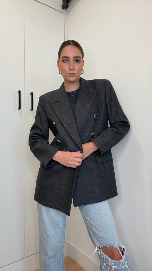 Grey Vintage Blazer - M