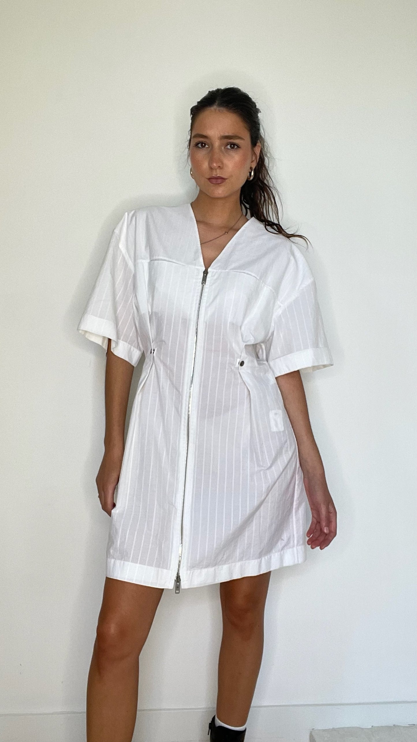 White Logo Dress - S/M