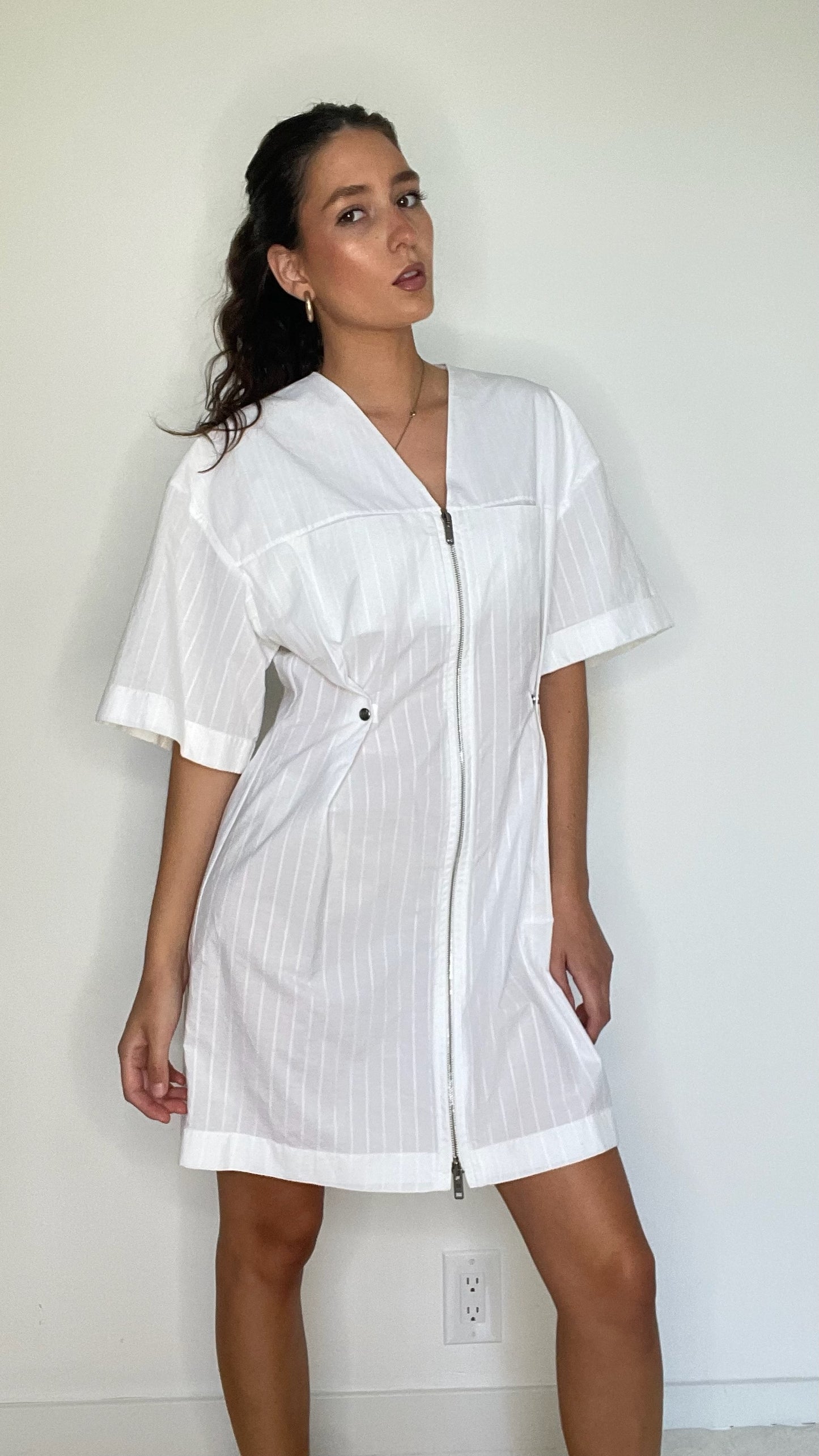 White Logo Dress - S/M