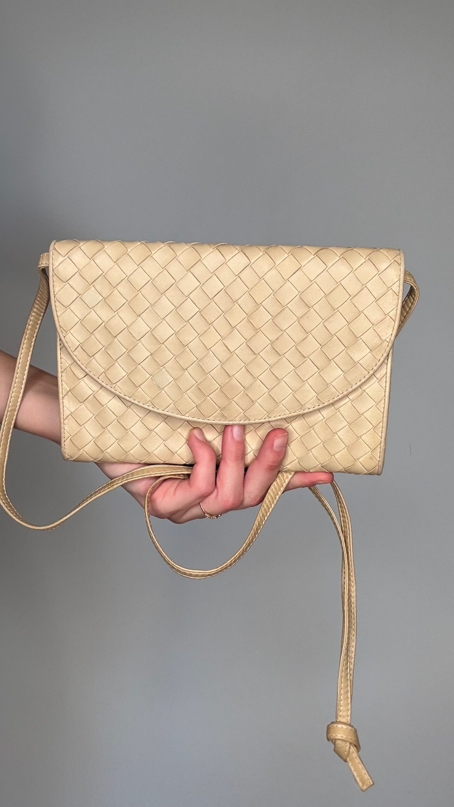 Beige Intrecciato Bag