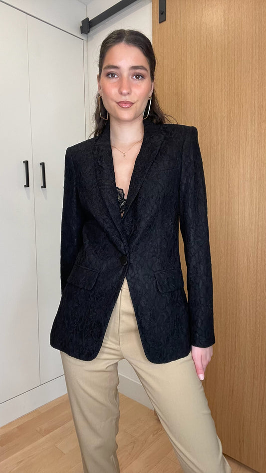 Black Lace Blazer - 0
