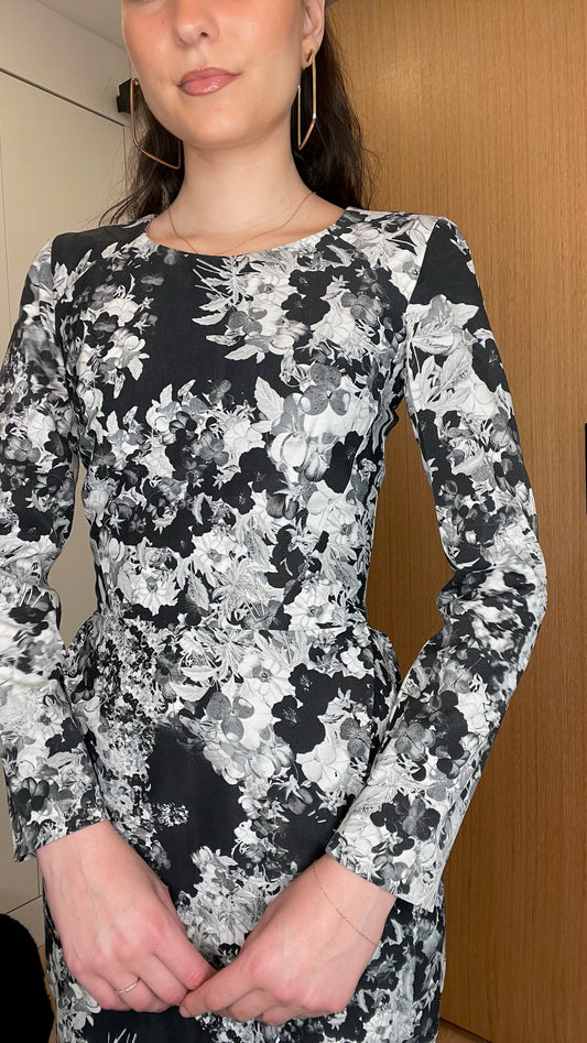 Floral Long Sleeve Dress - XS