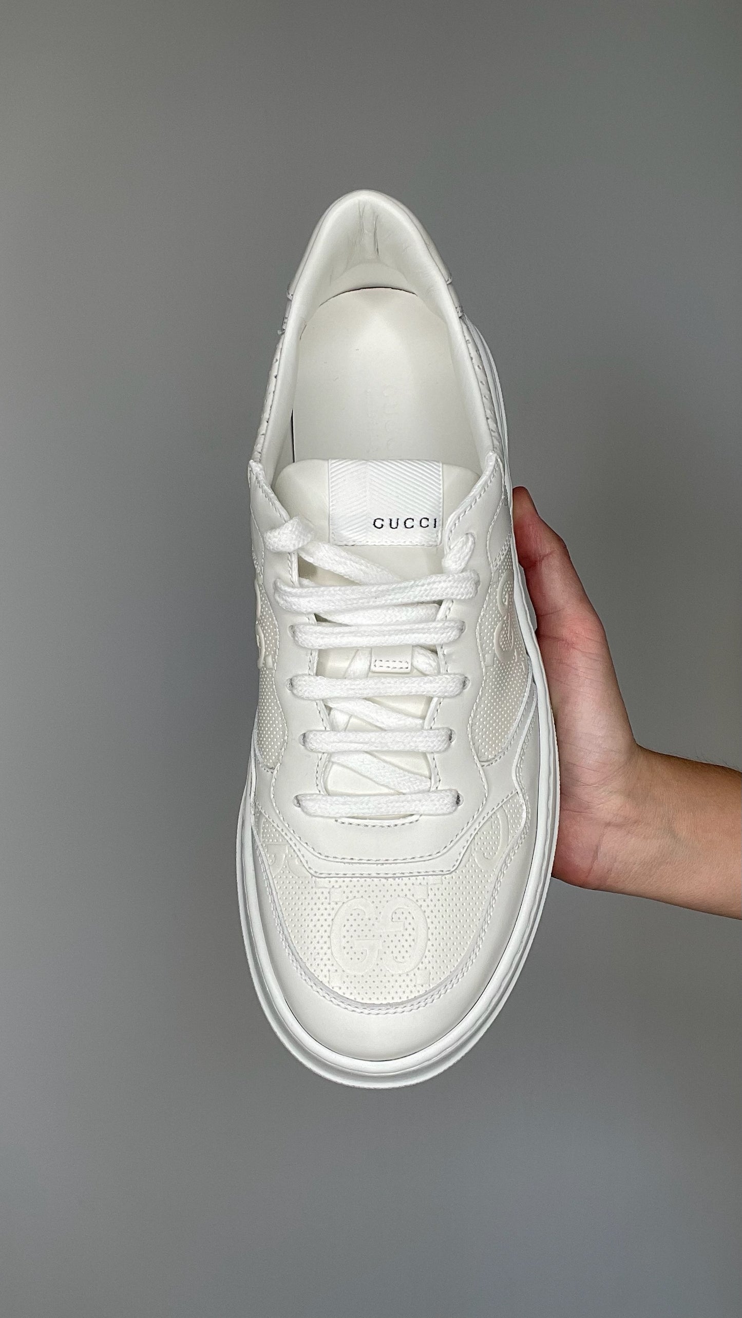 White Logo Sneakers -  10.5