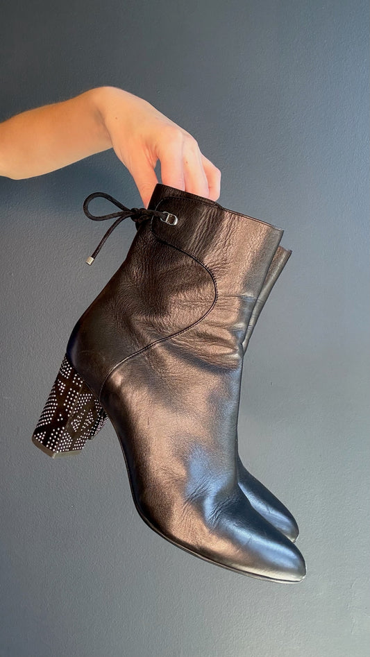Christian Dior Studded Heel Boots - 40.5