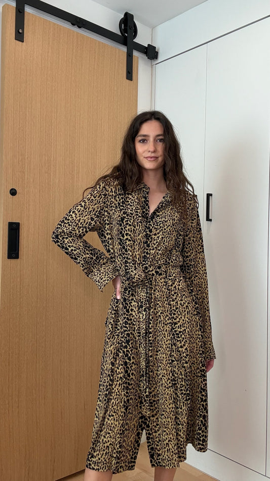 Leopard Long Dress - M