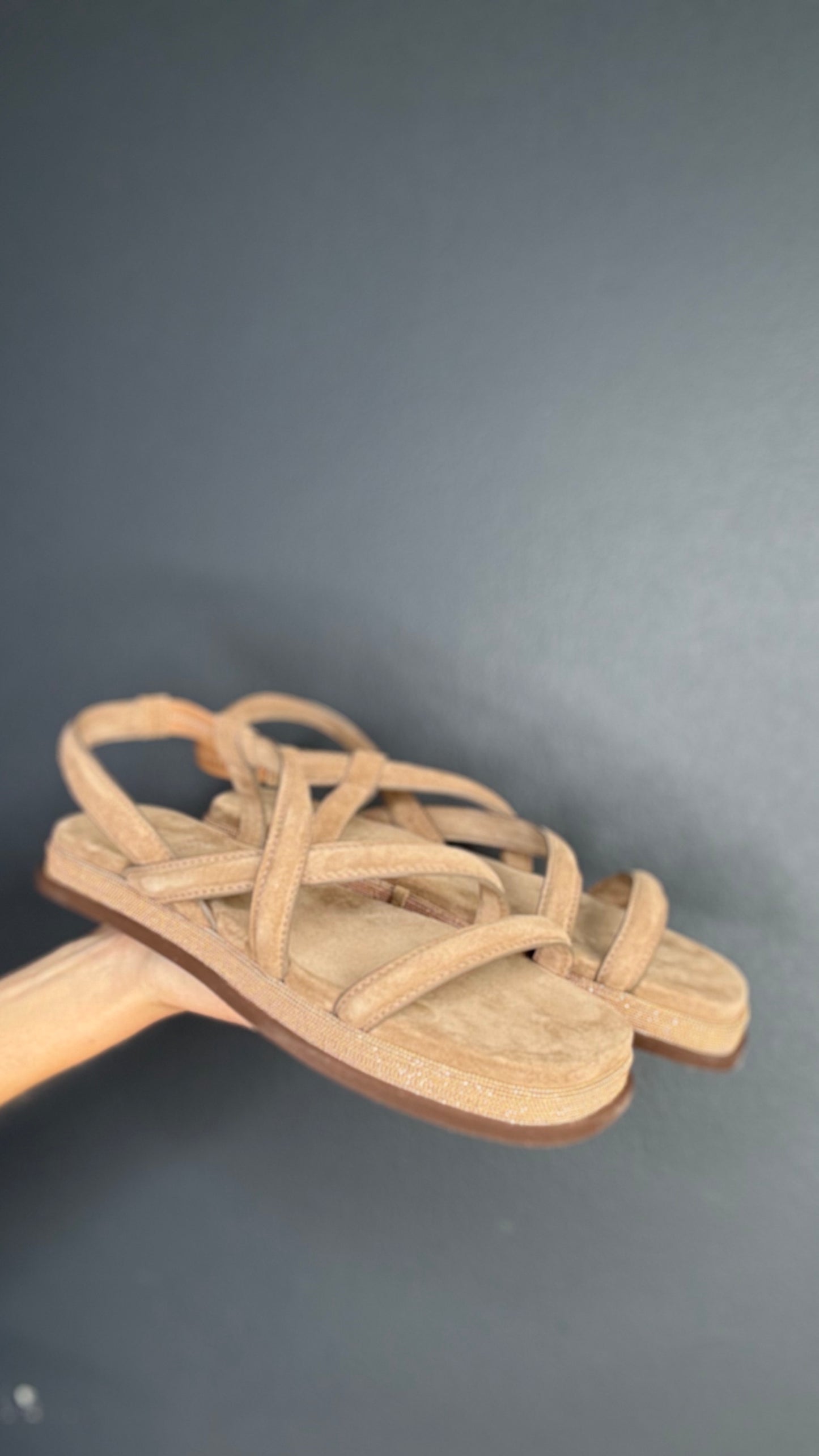 Brunello Cucinelli Suede & Monili Sandals - 38