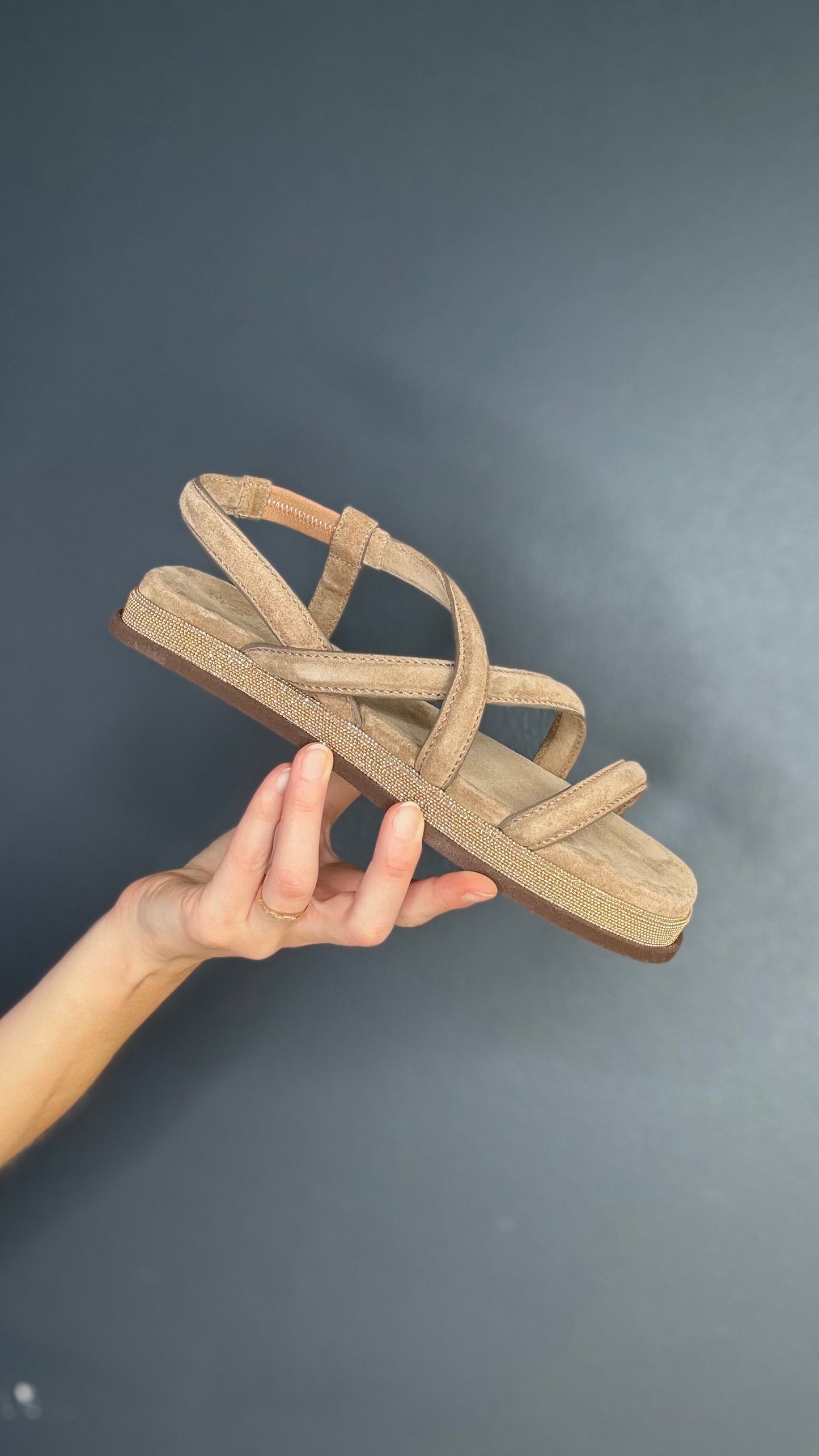 Brunello Cucinelli Suede & Monili Sandals - 38