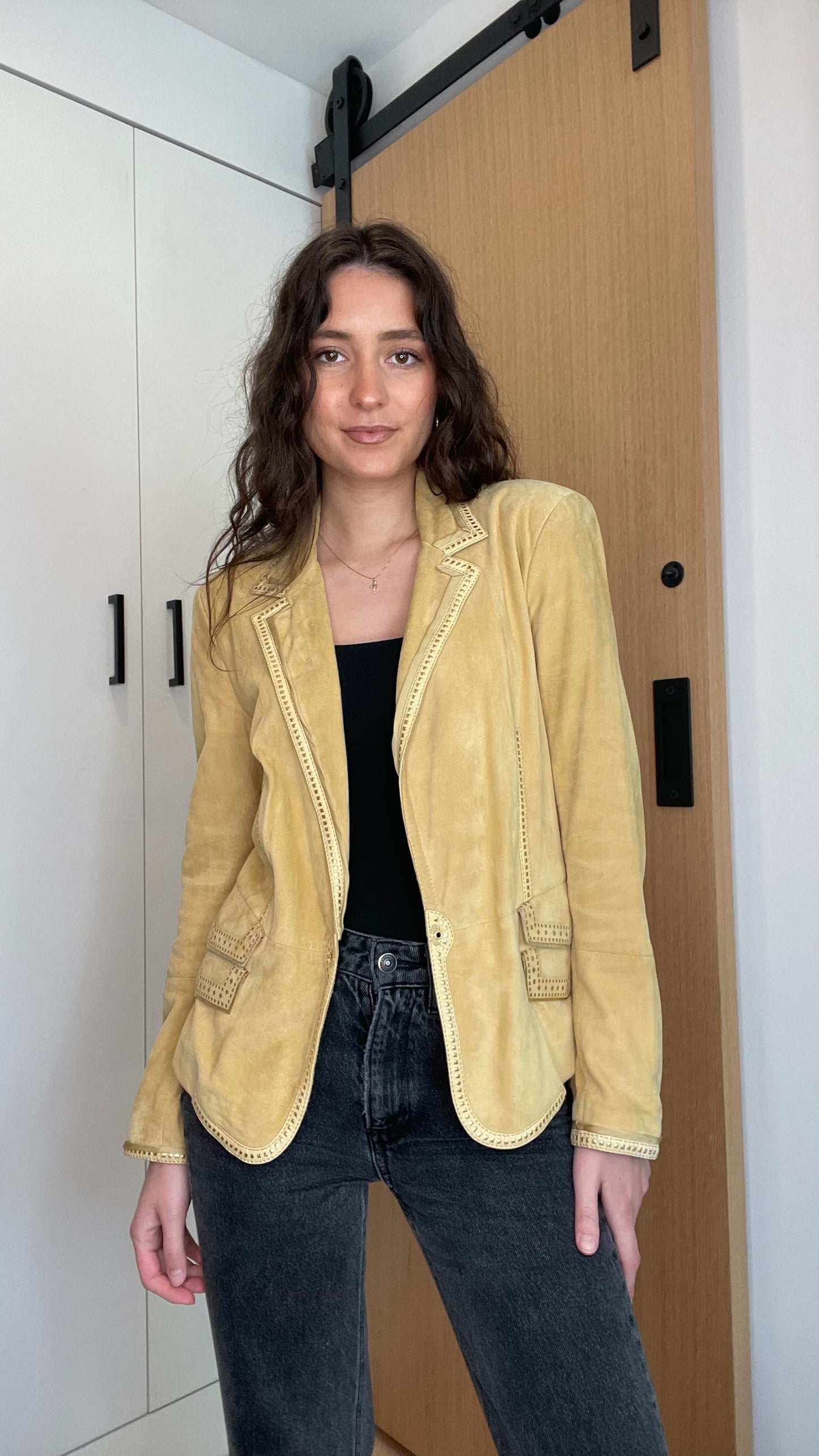 Vintage Suede Leather Jacket - L