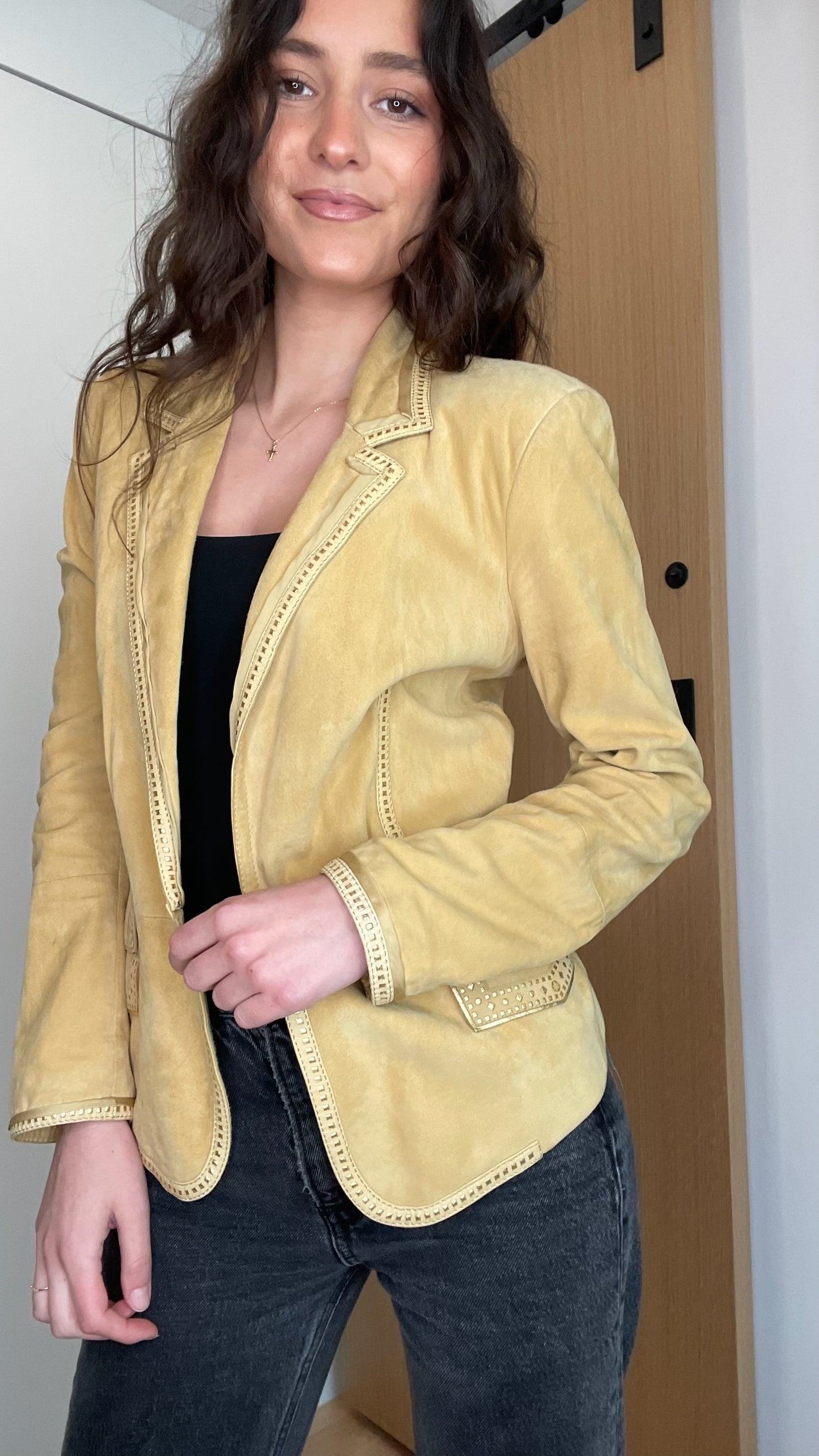 Vintage Suede Leather Jacket - L