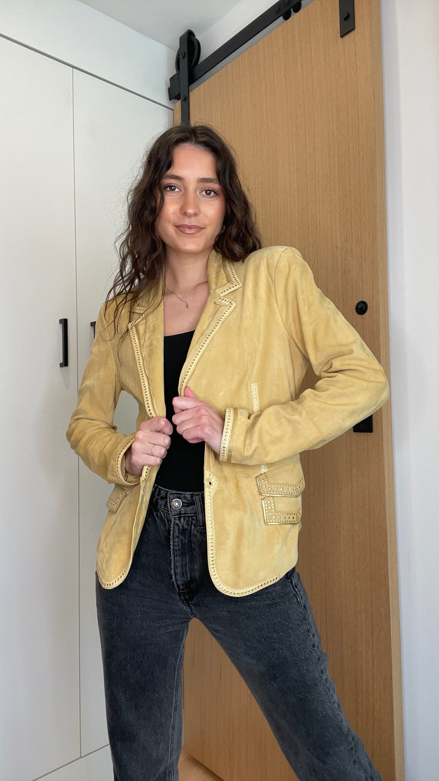 Vintage Suede Leather Jacket - L