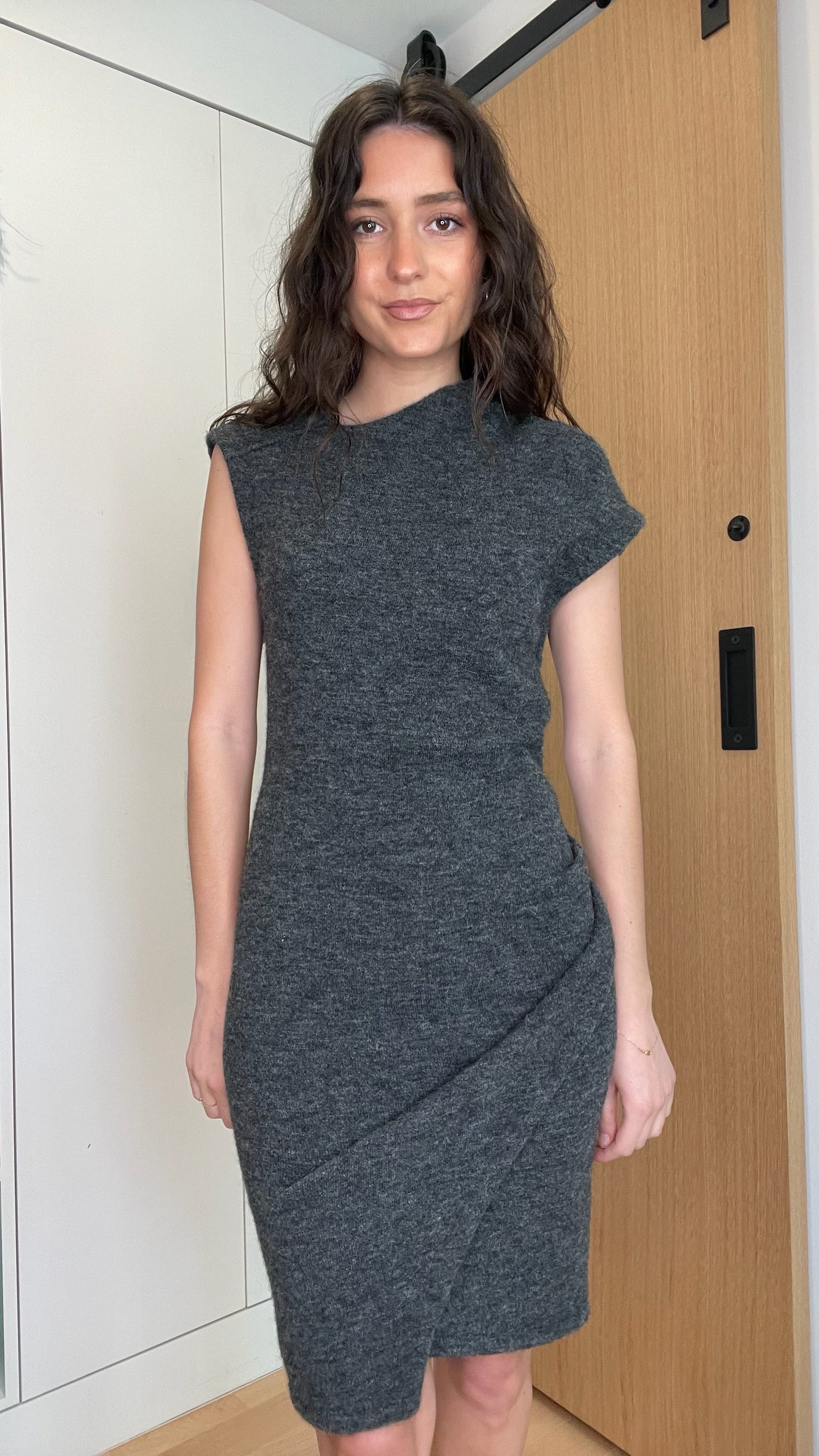 Grey Midi Dress - S/M