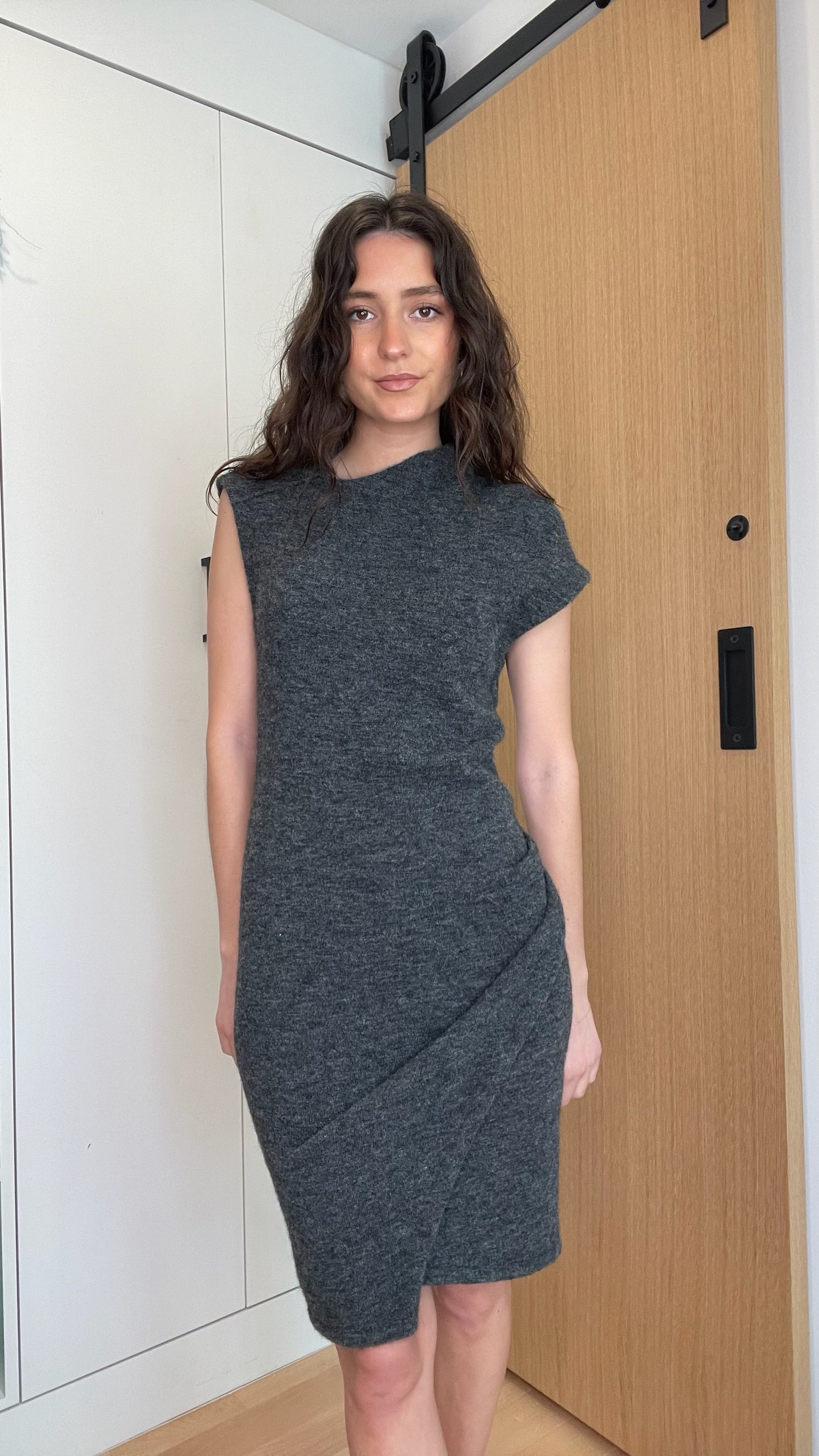 Grey Midi Dress - S/M