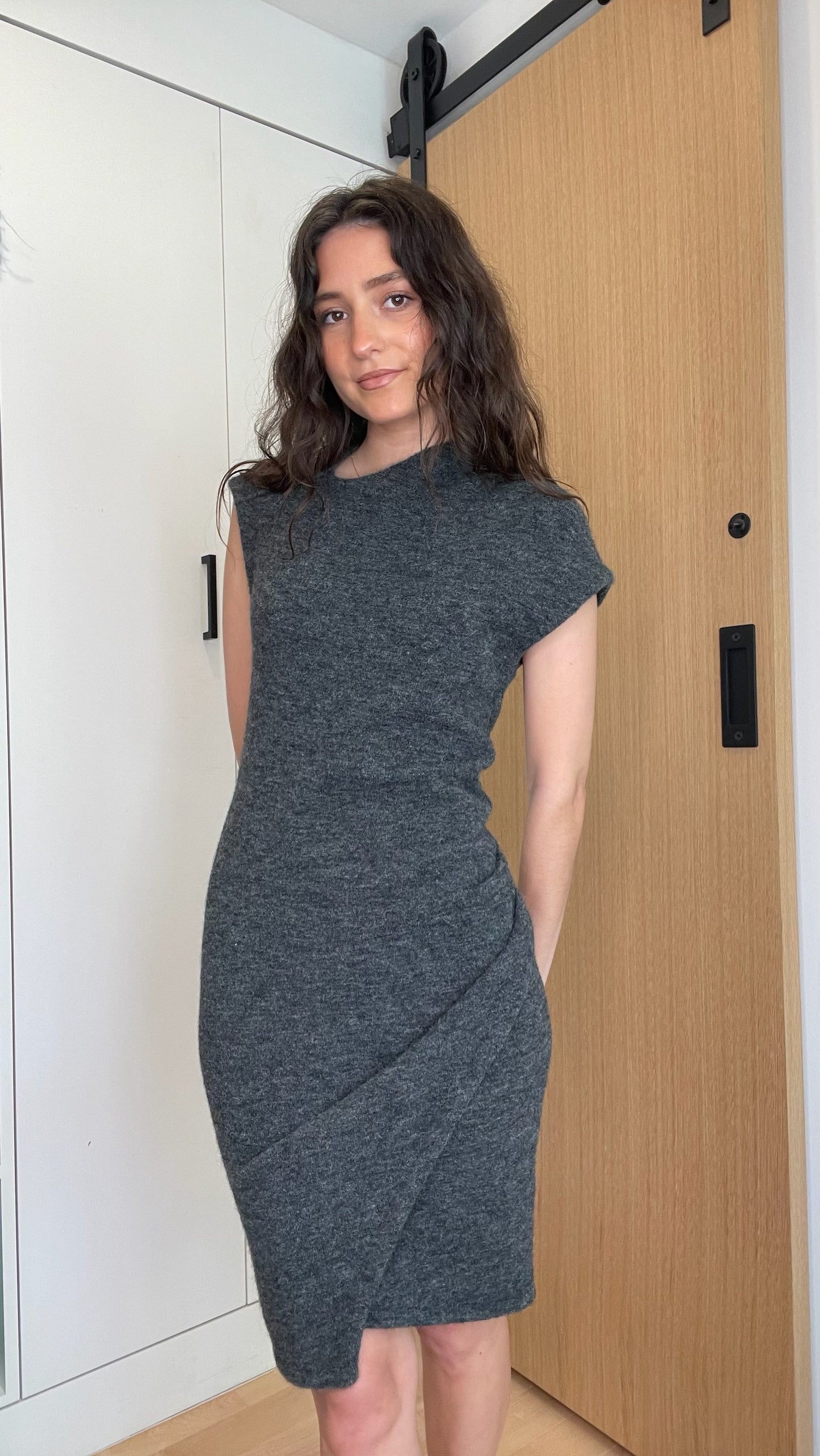 Grey Midi Dress - S/M