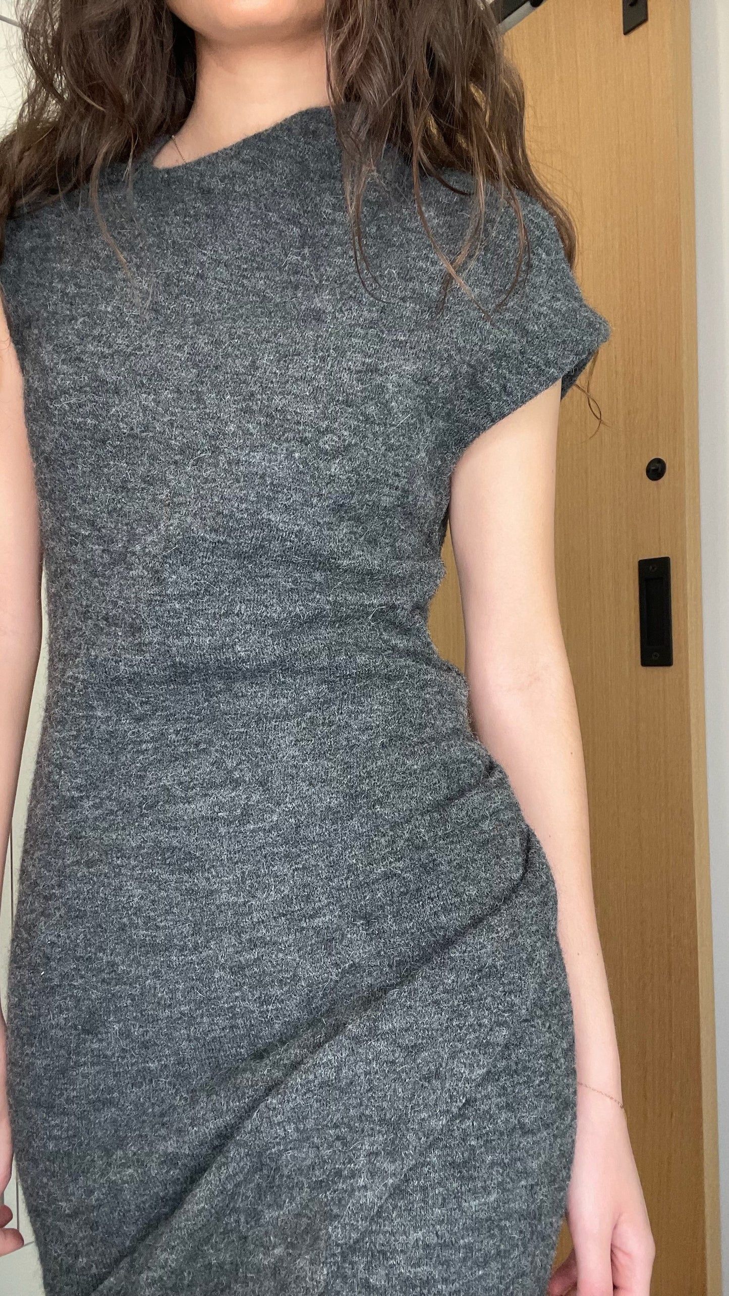 Grey Midi Dress - S/M