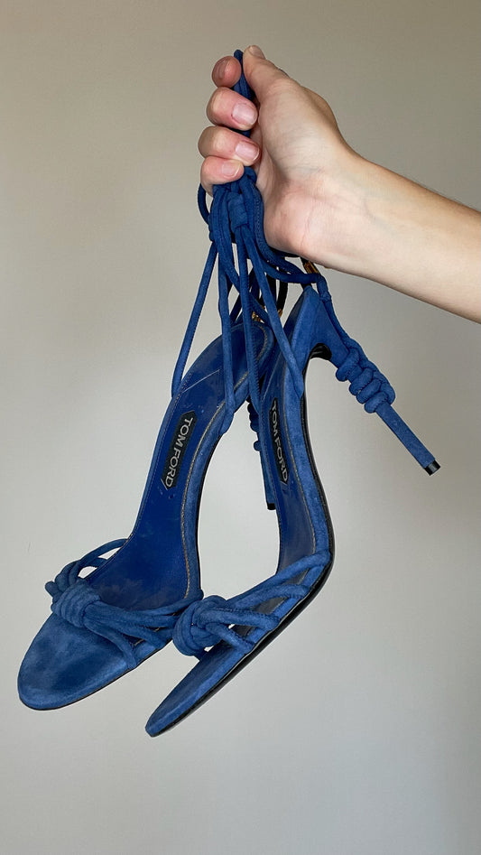 Blue Suede Heels - 10.5