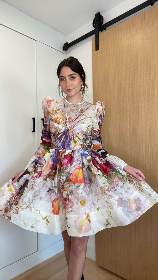 Floral Mini Dress - 0