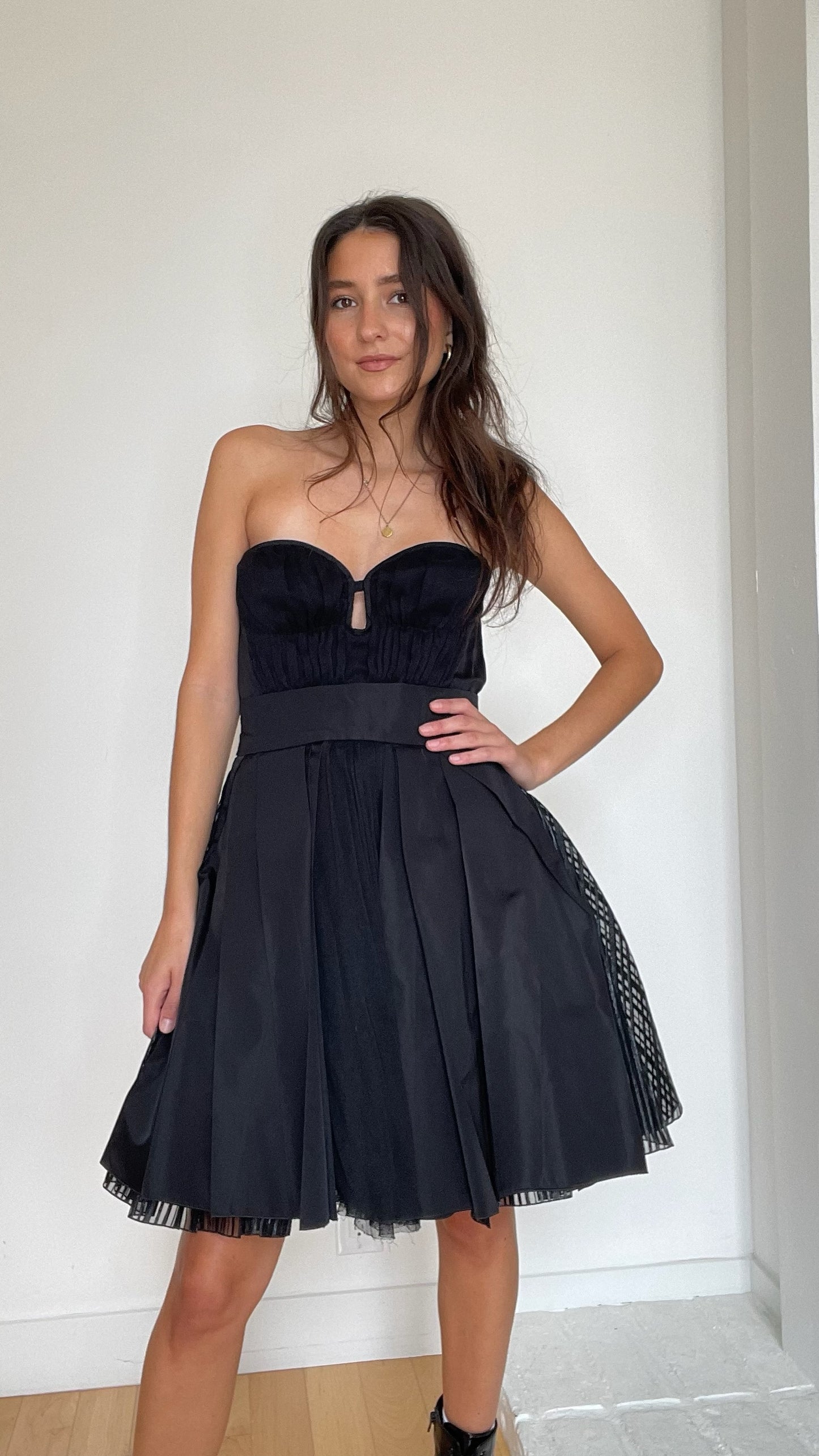 Black Bustier Dress - S