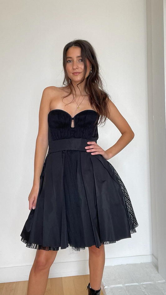 Black Bustier Dress - S