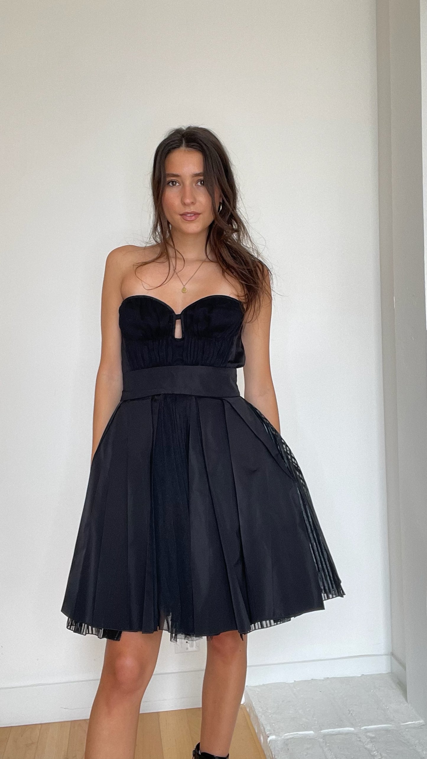 Black Bustier Dress - S