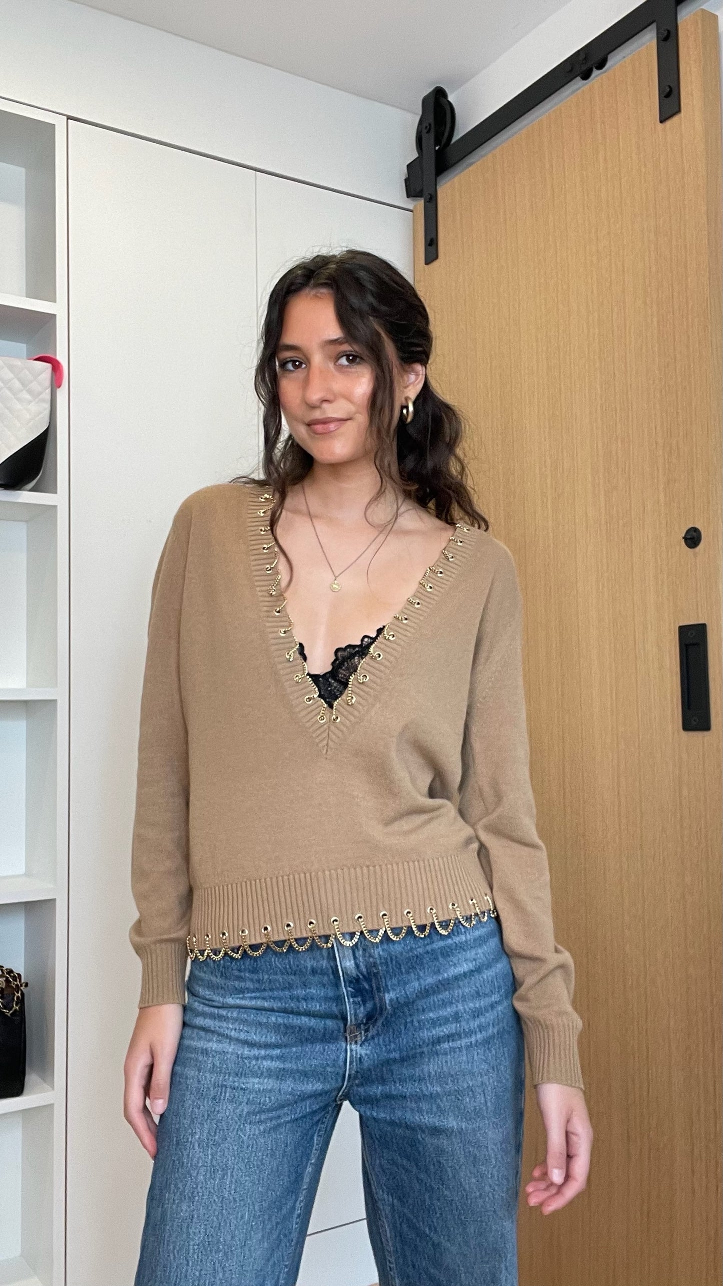 Chain Cashmere Sweater - S