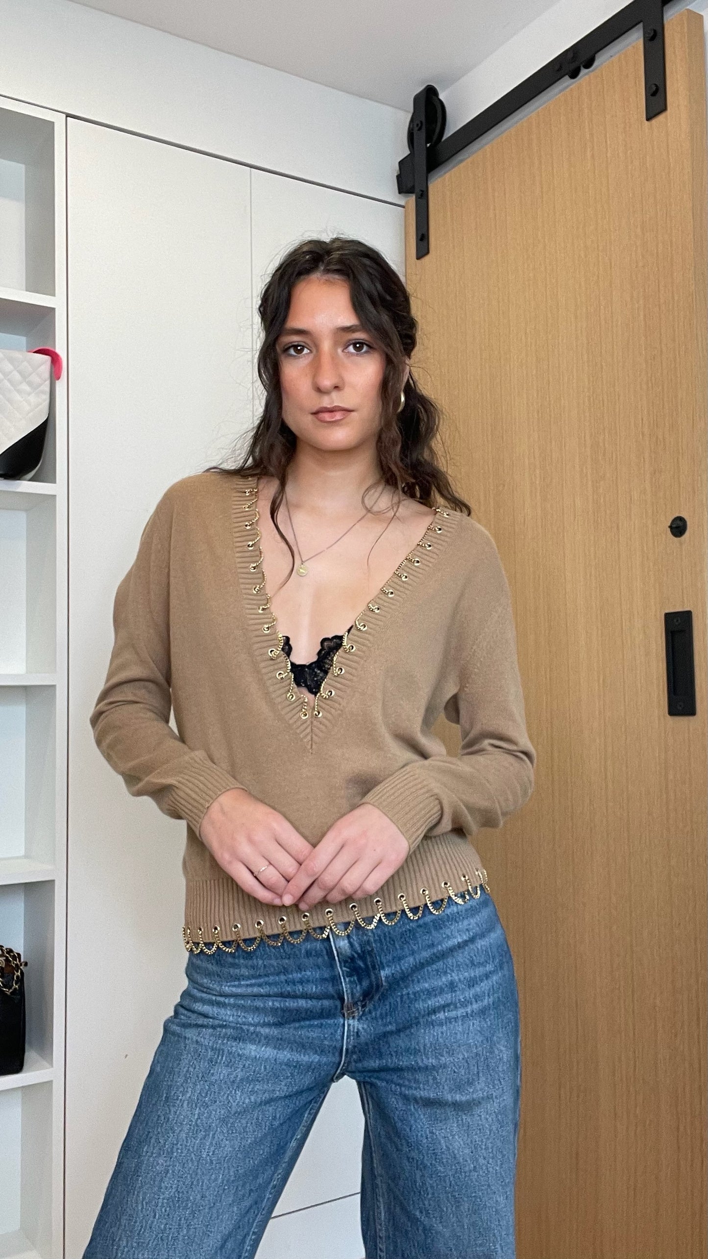 Chain Cashmere Sweater - S